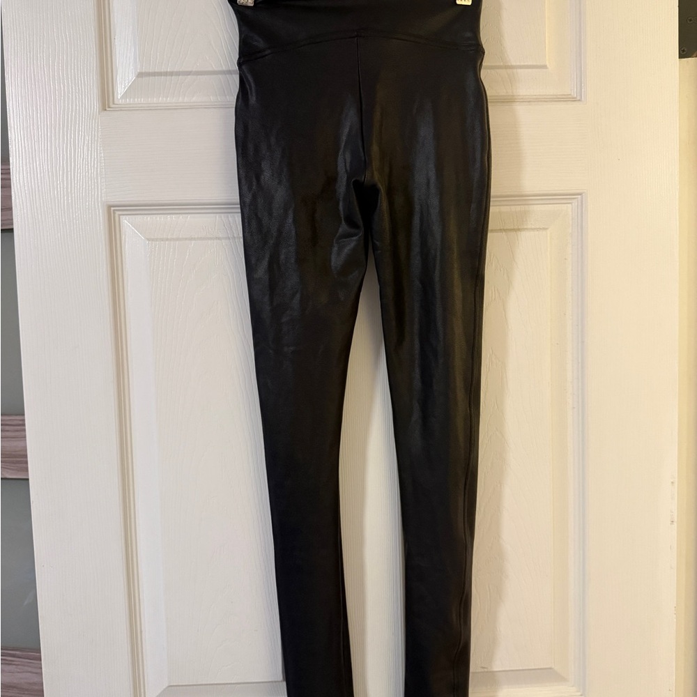 SPANX Black Faux Leather Pants